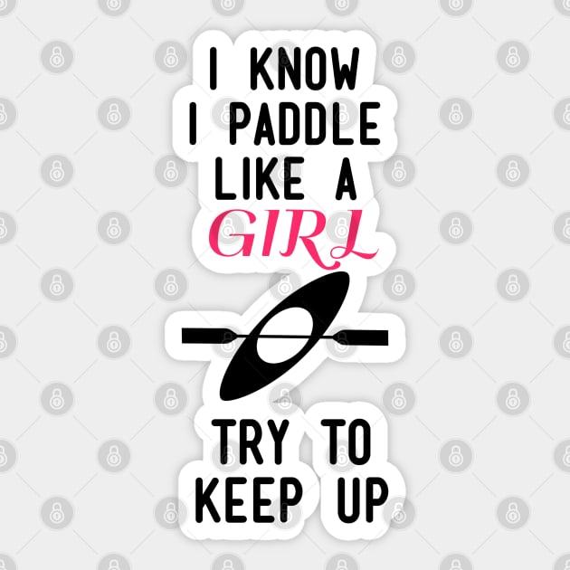 Canoe Kayak Girl Power Sticker by RetroSalt